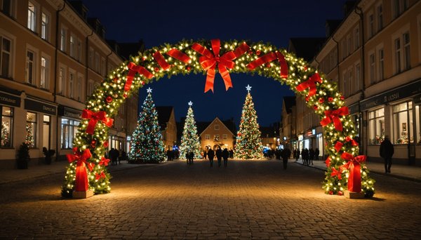 Location d'une arche décorée de noël pour vos festivités